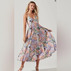 ASTR Blythe Dress in Coral Multi